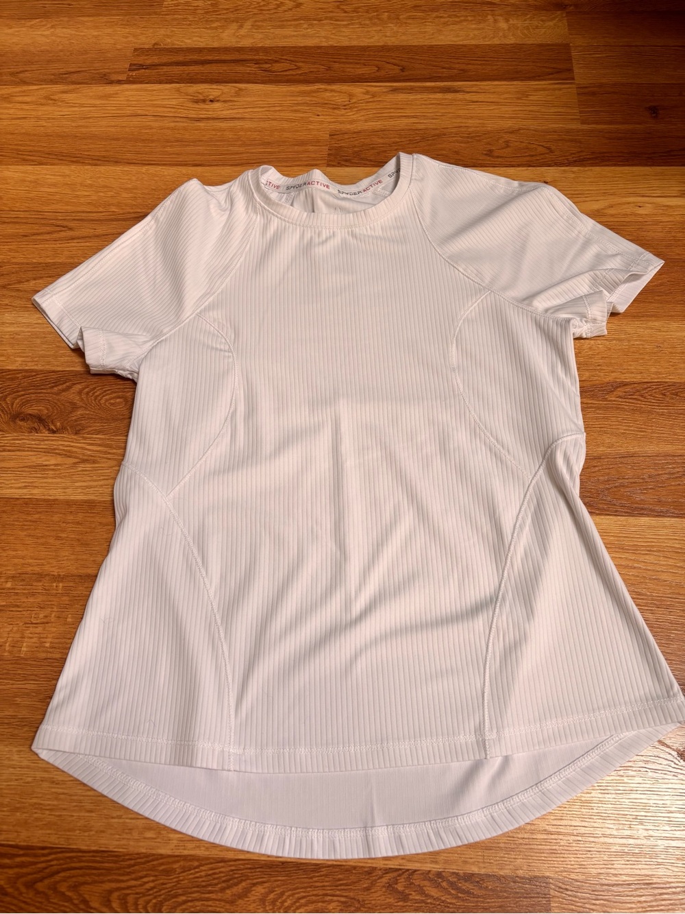 Spyder Active White Ribbed Short Sleeve Active T-Shirt Women’s Small